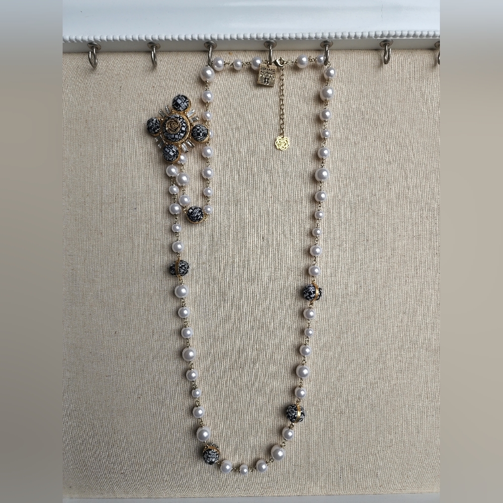 EDWARD ACHOUR PARIS NECKLACE WITH BROOCH